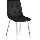 Libra stolica - crni baršun / kromirane noge x 1 | shoptok.hr