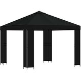 vidaXL Paviljon 3 x 3 m Črna Poliester in jeklo 190, (5000218886) | Shoptok.si