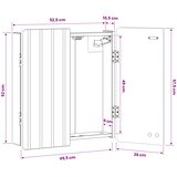 Kabinet za mete ZWOLLE Staro drvo 52,5 x 10,5 x 57,5 cm | shoptok.hr