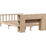vidaXL Posteljni okvir brez vzmetnice 135x190 cm trdna borovina | Shoptok.si