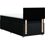 vidaXL Krevet s oprugama i madracem crni 100 x 200 cm od tkanine | shoptok.hr