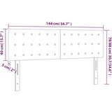  Uzglavlje crno 144 x 5 x 78/88 cm od umjetne kože | shoptok.hr