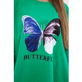 Kesi Oversize print blouse light green | shoptok.hr