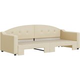  Dnevni krevet na razvlačenje krem 80 x 200 cm od tkanine | shoptok.hr