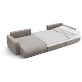 Cosmopolitan Design Svijetlo siva baršunasti sklopiva/s prostorom za odlaganje kutna garnitura (u obliku slova "U") Belfast – | shoptok.hr