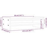  Stalak za monitor sivi 50 x 27 x 15 cm od masivne borovine | shoptok.hr