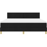  Box Spring Postelja z Vzmetnico & LED Črna 180x200 cm Tkanina, (22081259) | Shoptok.si