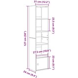  Regal za knjige boja hrasta 31x24x127 cm konstruirano drvo | shoptok.hr