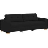 SOFA 3 pcs Crna 221 x 80 x 80 cm Platnasta tkanina | shoptok.hr