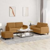  3-dijelni set sofa smeđi baršunasti Cijene