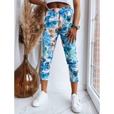 DStreet Spodnie damskie FLOWER GARDEN błękitne | shoptok.hr