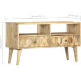 TV ormarić 90 x 30 x 50 cm od masivnog drva manga | shoptok.hr