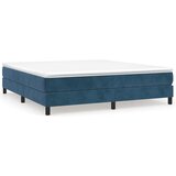 The Living Store Box spring postelja z vzmetnico temno modra 160x200 cm žamet - Box Spring Postelja, (21489696) | Shoptok.si