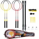  Nrz264 aluminijski / badminton set 4 rakete + 3 perja za loptice + mreža 600x60cm + navlaka nils | shoptok.hr