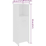 vidaXL kopalniška omarica bela 30x30x95 cm iverna plošča, (20580016) | Shoptok.si