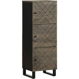  Visoka komoda crna 40 x 33 x 110 cm od masivnog drva manga | shoptok.hr