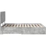  Krevetna konstrukcija s ladicama Betonski sivi 140 x 200 cm Siva 203 x 143 x 100 cm | Shoptok.si