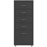 vidaXL Premična omara za dokumente antracitna 28x41x69 cm kovinska | Shoptok.si