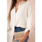 Kesi Włoski Cotton muslin shirt oversize light beige | shoptok.hr