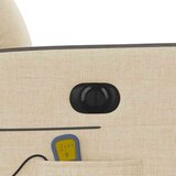  Električni masažni naslonjač od tkanine krem | shoptok.hr