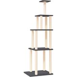  Mačje drevo s praskalniki iz sisala temno sivo 183 cm, (20797035) | Shoptok.si
