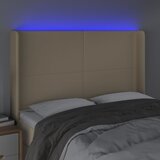  LED uzglavlje krem 147 x 16 x 118/128 cm od tkanine | shoptok.hr