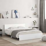 Okvir za krevet s uzglavljem bijeli 140 x 190 cm | shoptok.hr