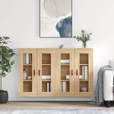 Maison Chic Stenska omarica - Zidna omarica 2 kosa sonoma hrast inženirski les iu1243, (22063013) | Shoptok.si