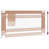  Sigurnosna ograda za dječji krevet smeđe-siva 150x25 cm tkanina | shoptok.hr