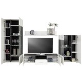 Möbelix Dnevni Regal Concerto, Bela, Črna, Visoki Sijaj, Led | Shoptok.si