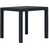 vidaXL Vrtna miza 79x79x72 cm plastika videz ratana antracitna, (20580745) | Shoptok.si