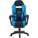  Uredska stolica s osloncem za noge Aga MR2040SKyBlue - crno-svijetlo plava | shoptok.hr