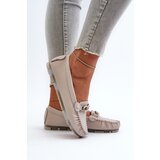 S. BARSKI Women's Leather Moccasins with Beige Decoration S.Barski LR339 | shoptok.hr