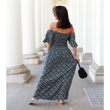 Gemre Black maxi floral dress Marcello | Shoptok.si