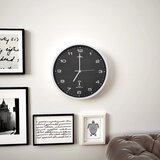  Radijski upravljan zidni sat s kvarcnim mehanizmom 31 cm crni | shoptok.hr