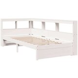  Krevet s regalom za knjige bez madraca bijeli 75x190cm borovina | shoptok.hr
