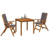  3-dijelni vrtni blagovaonski set Prirodna Čvrsto drvo akacije | shoptok.hr