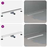 Tuš kanal 2-u-1 sa 360° sifonom Srebrno 70 cm | shoptok.hr