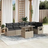  7-dijelni set vrtnih sofa svjetlosivi od poliratana | shoptok.hr