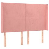 Maison Chic posteljno vzglavje - vzglavna omarica - nočna omarica z ušesi roza 147x16x118/128 cm žamet, (21712287) Cene