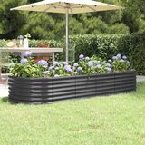 vidaXL visoka greda iz prašno premazanega jekla 224x80x36 cm antracit Cene