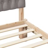 vidaXL Posteljni okvir z oblazinjenim vzglavjem Rjava 200 x 200 cm | Shoptok.si