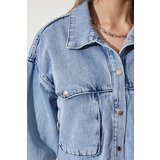  Women's Medium Blue Wide Pocket Denim Jacket | Eponuda.ba