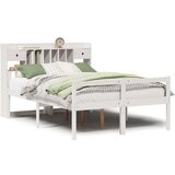 vidaXL Krevet s regalom z knjige bez madraca bijeli 160x200cm borovina | shoptok.hr