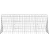  Kletka za piščance srebrna 215 x 100 x 85 cm Cinkana jeklena, (5000204327) | Shoptok.si