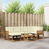  Set vanjskih sofa 7 kom. Prirodna i krem | shoptok.hr