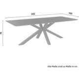 XXXL Vrtna Miza Marbella, Antravit, 240x100 | Shoptok.si