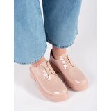 Shelvt Lacquered platform lace-up shoes | shoptok.hr