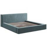 Makamii Modra oblazinjena zakonska postelja z odlagalnim prostorom z rešetko 140x200 cm Noho - | Shoptok.si