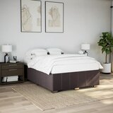  Okvir za krevet bez madraca tamnosmeđi 160x200 cm od tkanine | shoptok.hr